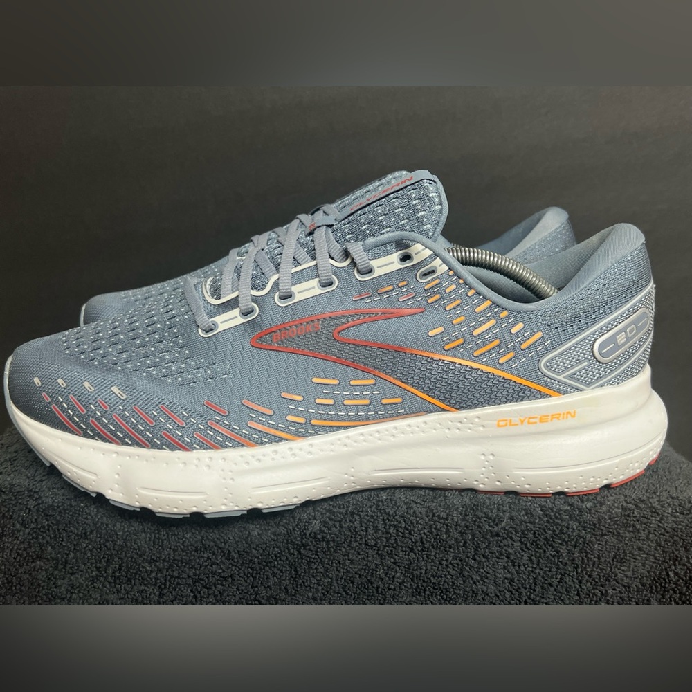 Brooks Glycerin GTS 20 Mens 13 Shoe Gray Running Walking Sneaker 1103831D034